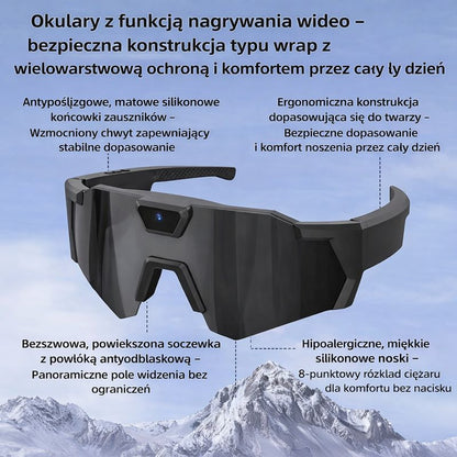 Okulary sportowe z kamerą HD 1080P do nagrywania wideo
